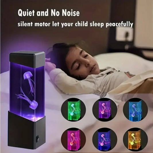 1 small jellyfish light USB power supply children's multi-color LED household night light bedside light room decoration light